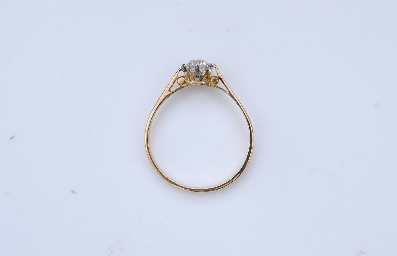 A diamond solitaire ring, early 20th century